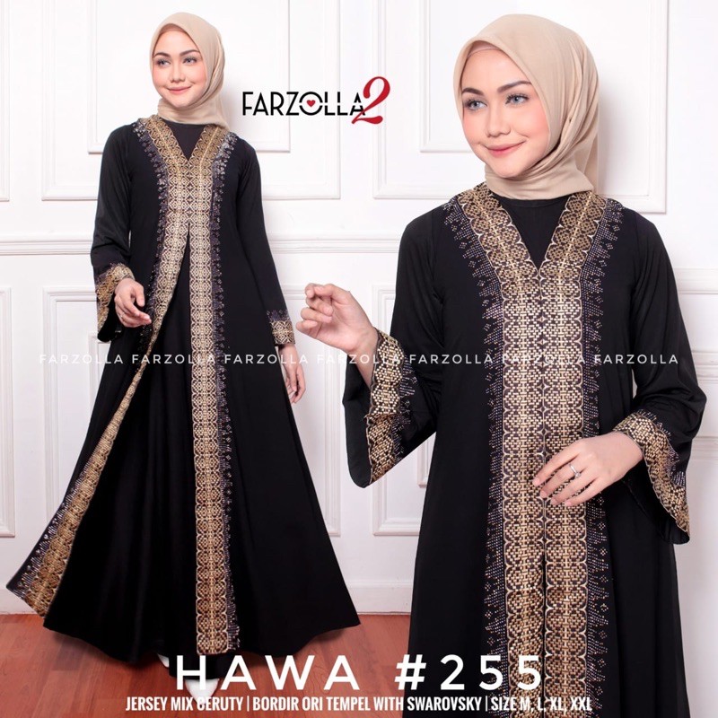 Pusat Baju Gamis Abaya Muslimah Dewasa Hawa #255 Original by Farzolla