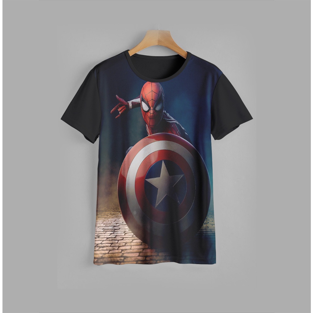 Kaos Anak anak Spiderman v1 keren 3D Baju Anak Spiderman 3D Pakaian Anak
