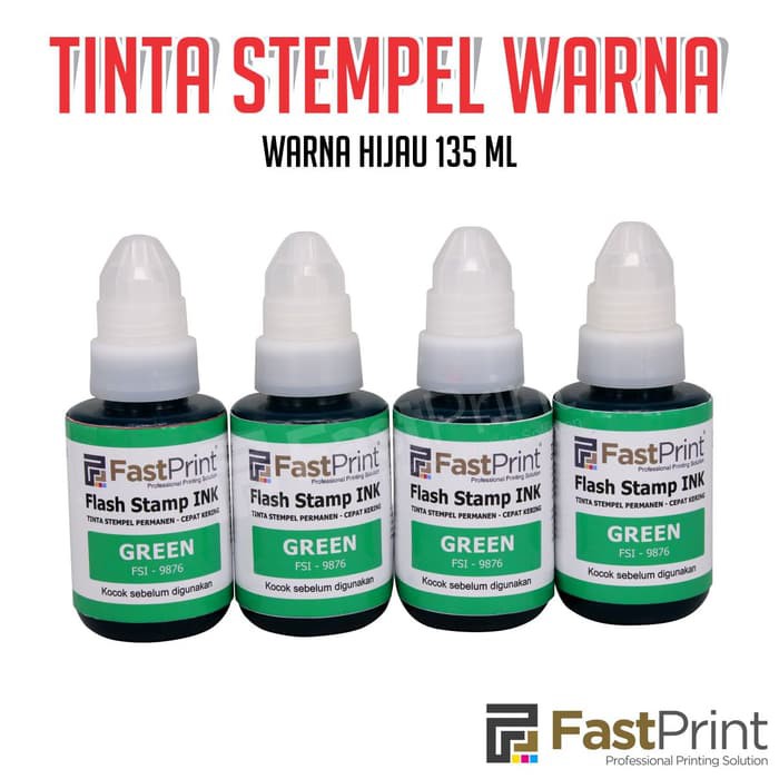 

Tinta stempel Flash Fast Print warna hijau (Green Ink) 135ml