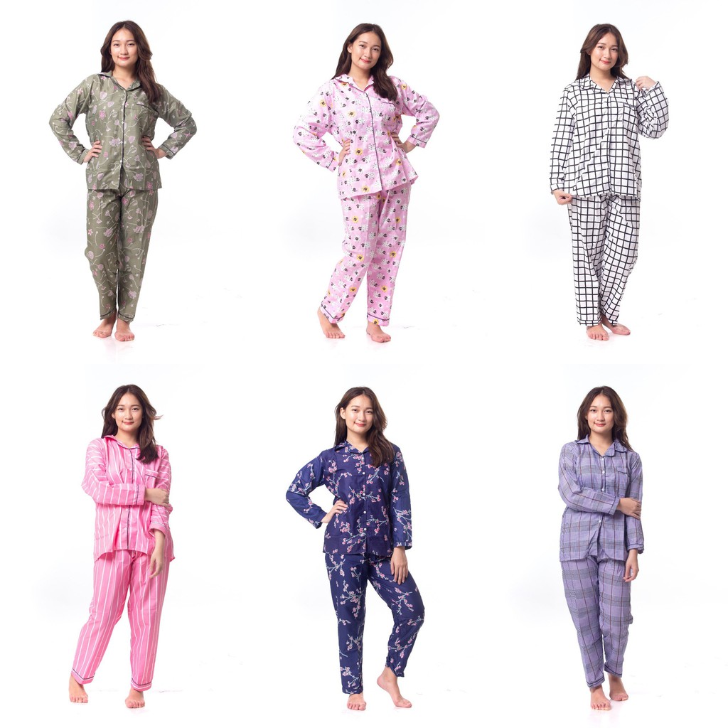 Piyama / Baju Tidur PP ALLSIZE (Panjang-Panjang)