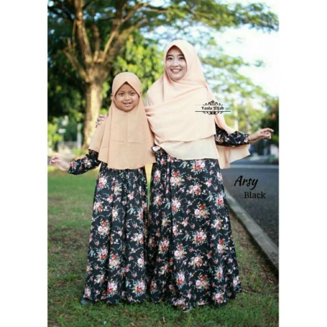 Gamis couple ibu dan anak katun Jepang twill