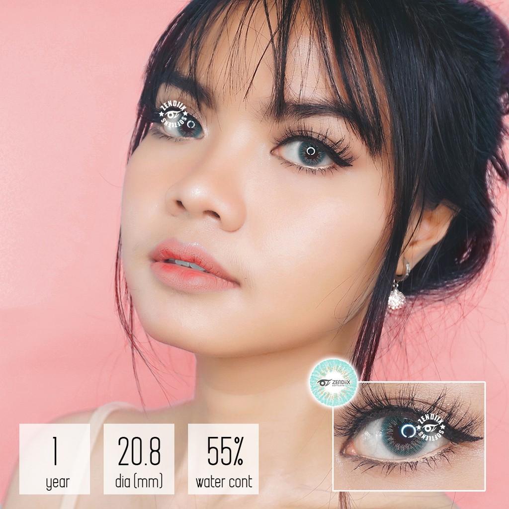 Softlens LUXURY DUBAI Warna GREEN Normal Beda Minus