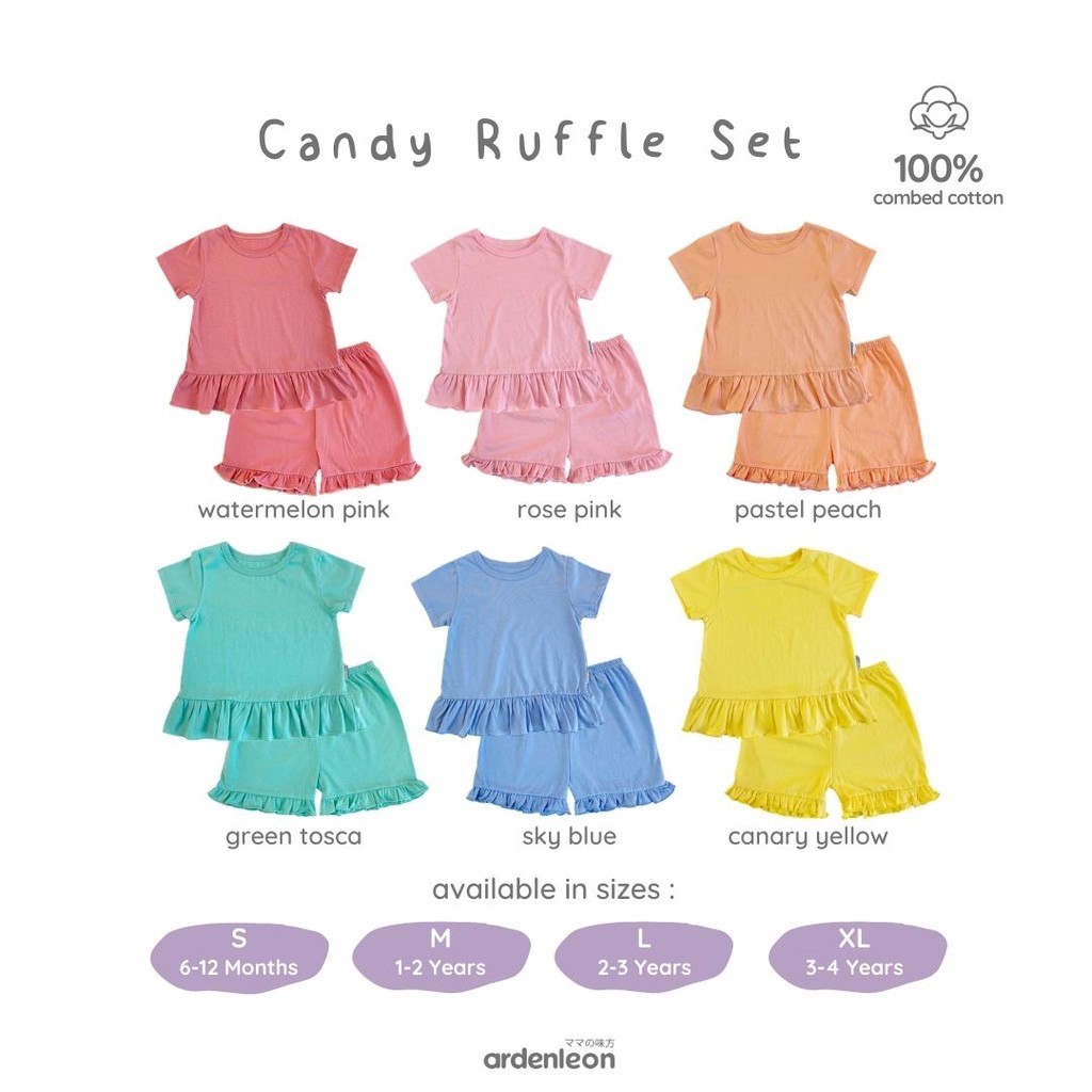 Arden&amp;leon candy ruffle set