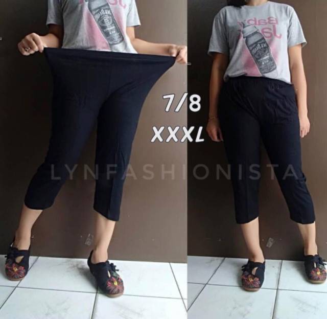 (3SIZE)LEGGING WANITA BAWAH LUTUT KAOS SPANDEK RAYON GRADEE A TEBAL/CELANA LEJING PENDEK DALAMAN WANITA MURAH