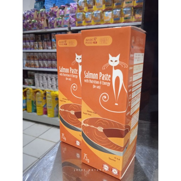 Vitamin kucing salmon paste 75gram minyak ikan fish oil magic pet