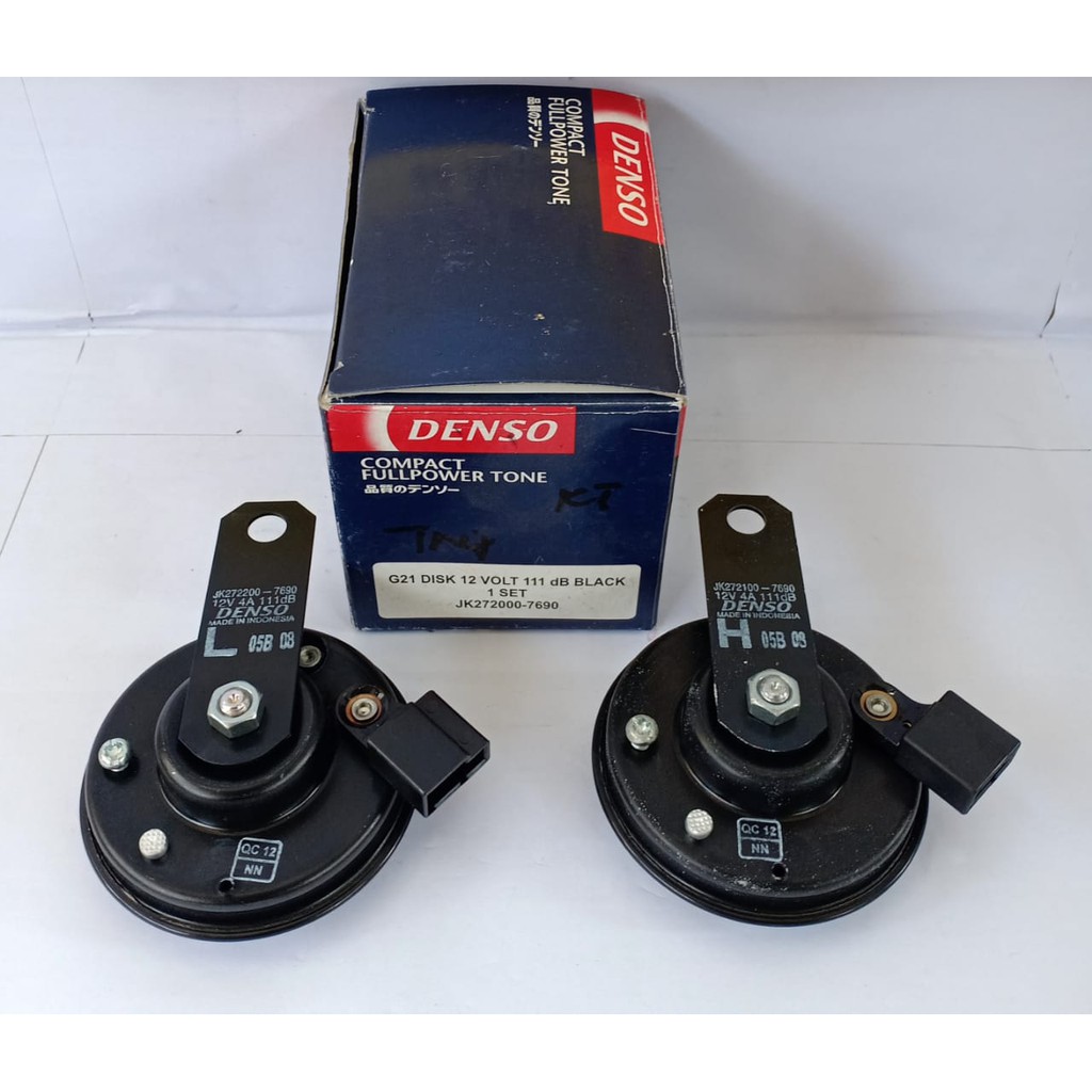 KLAKSON DISK DENSO SET 7690 SINGLE TERMINAL 12V - KLAKSON DENSO