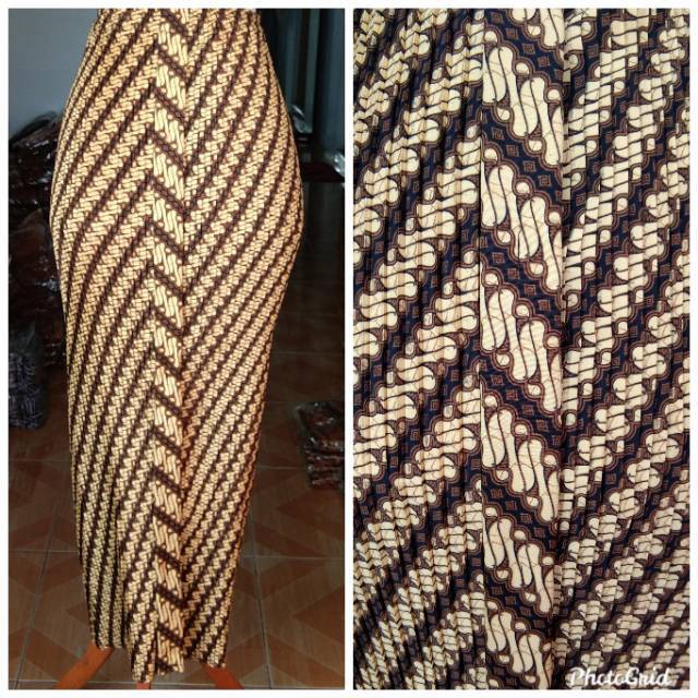 PELANGI RAINBOW MERAH KUNING HIJAU ROK BAWAHAN MURAH WQT/ Rok plisket batik parang coklat muda dan