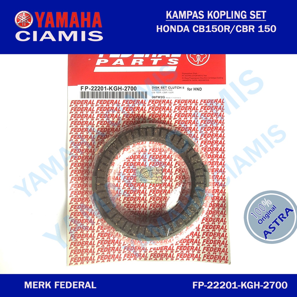 Kampas Kopling Fiber Kopling Plat Kopling Honda Cb 150 R Cbr 150 R Original Astra