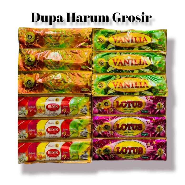 Dupa Hio wangi aromatic 6 aroma renteng