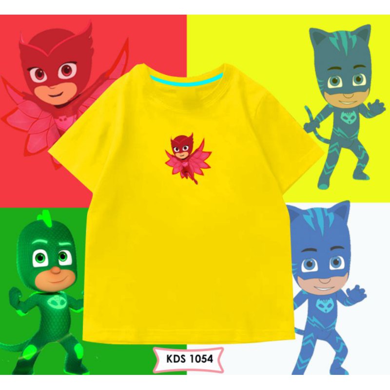 KIDS T-SHIRT / TUMBLR TEE PJ MASK / UNISEX COTTON 24S ANTI BAKTERIAL