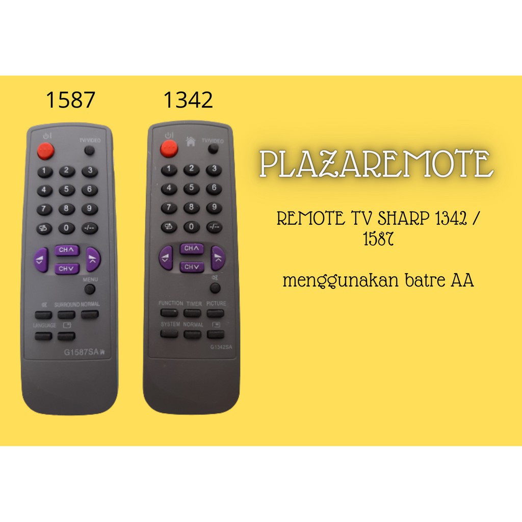 Remote SHARP TV CRT 1342 dan 1587 368