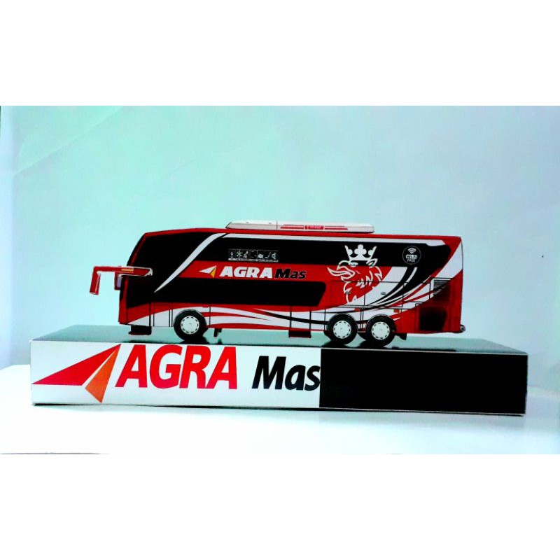 Miniatur Papercraft Bus AGRA MAS Doubel Decker