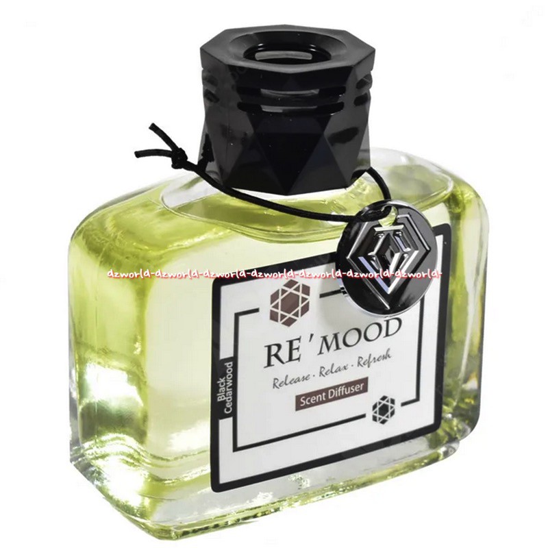 Re'mood 95ml Black Cheddarwood Reed Diffuser Stik Rotan Cheery Breeze Remod Re mood Remood