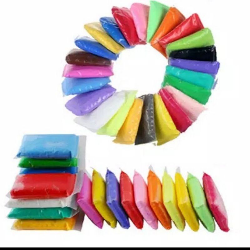 Super clay Paket Mainan Edukasi Polymer Clay super Soft mainan Clay playdoh mainan Anak Perempuan Mainan Anak Laki Laki Sensori  set mainan play doh 12 warna Super Clay Slime