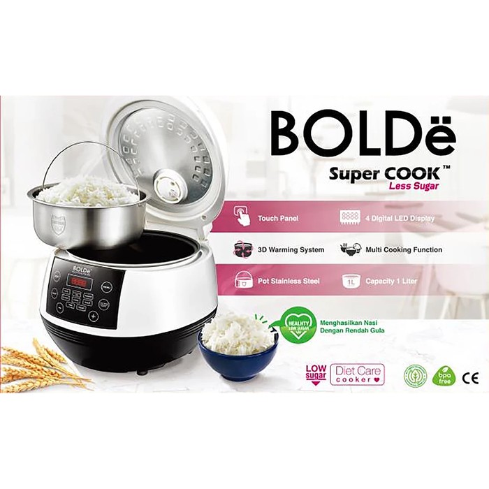 Rice Cooker Magic Com Super COOK Less Sugar BOLDe