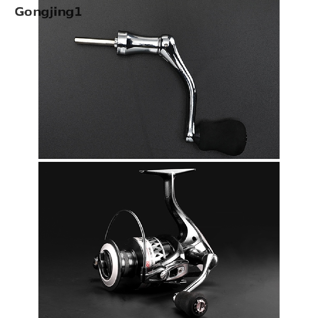 Gongjing1 Gagang Reel Pancing Bahan Metal Bisa Diputar