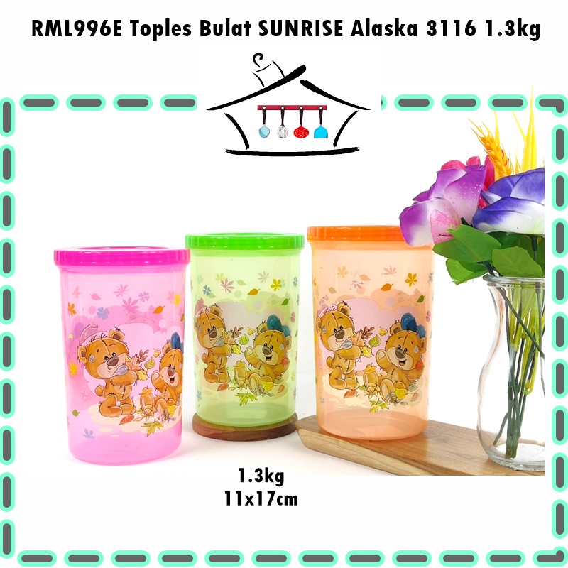 Toples Bulat Motif Print SUNRISE Alaska Muatan 1.3kg &amp; 1kg