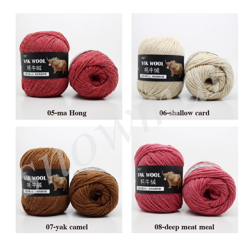 100g benang rajut 3ply yak wool scarf thread hat thread rompi wol benang crochet