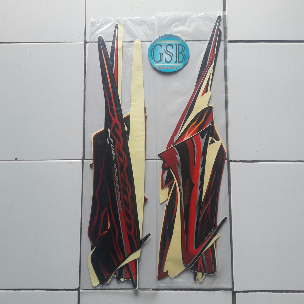 Stiker Motor Yamaha Vixion 2010 Merah Shopee Indonesia