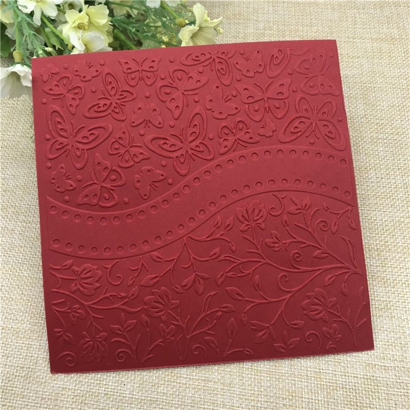 

Kartu Emboss Ulang tahun Undangan Kerajinan kertas Scrapbook DIY kode 08 Kertas jasmine