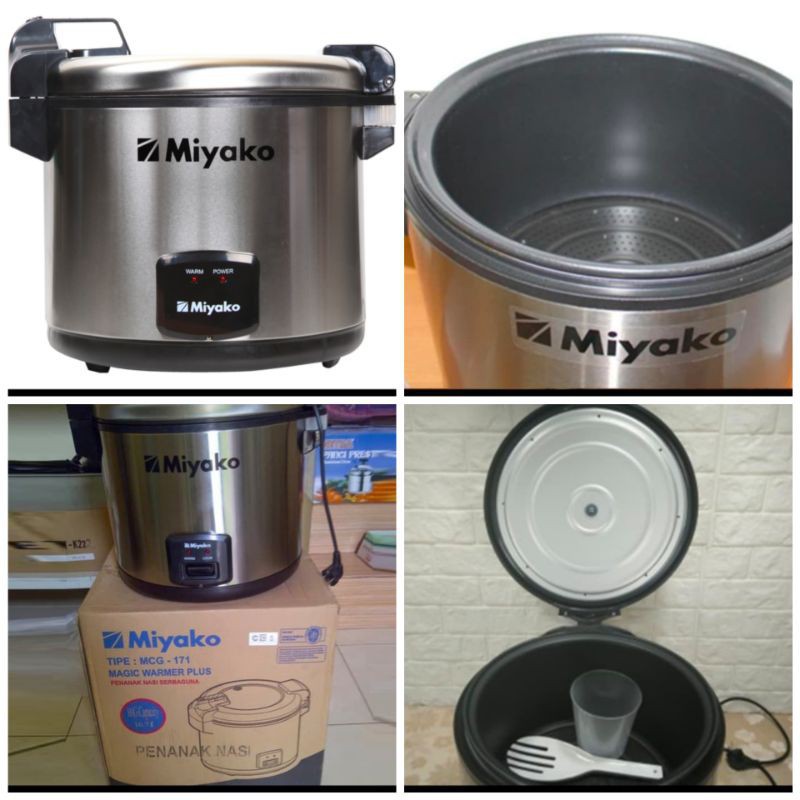 miyako mcg-171 magic com stainless steel 6 liter kapasitas besar / rice cooker jumbo