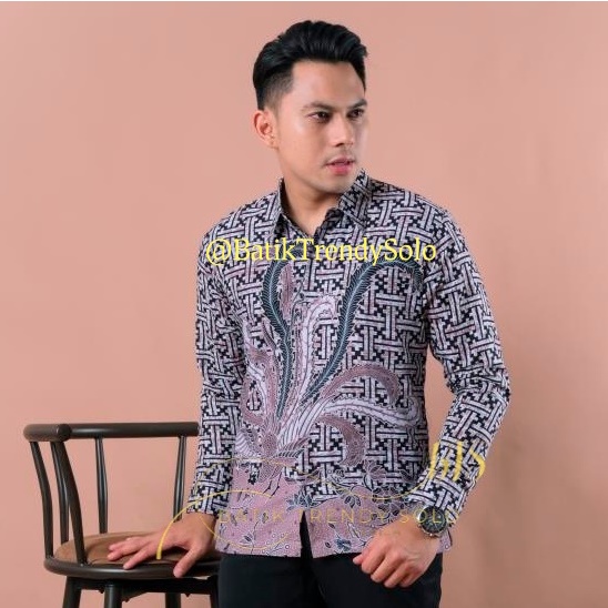 Hem  Kemeja Baju Batik Pria Cowok Laki Laki Slimfit Full Lapis Furing Lengan Panjang Lengan Pendek Original Asli Batik Jumanta Solo Laweyan Size S M L Xl XXL Bahan Katun Premium  147