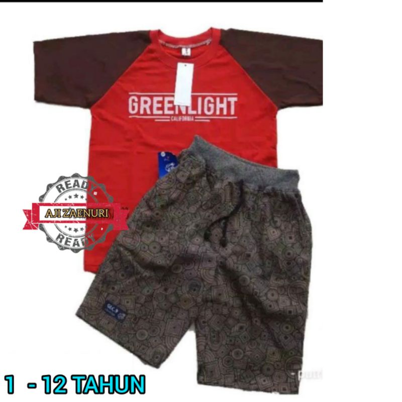 Setelan anak laki-laki perempuan Grandlight Umur 1-12 Tahun | Baju Pakaian Kaos Anak Cowok Baju Anak Laki Laki cowok Murah Terbaru | setelan anak distro