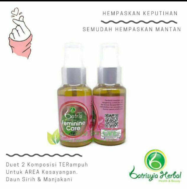 Feminime care batrisyia herbal, pembersih kewanitaan,  daun sirih,  penghilang keputihan