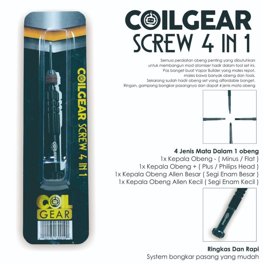 OBENG VAPOOR SCREW ORIGINAL BY COILGEAR