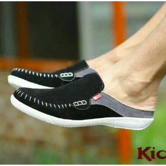 sepatu pria slop murah Kickers STICHING keren slip on casual selop terbaru