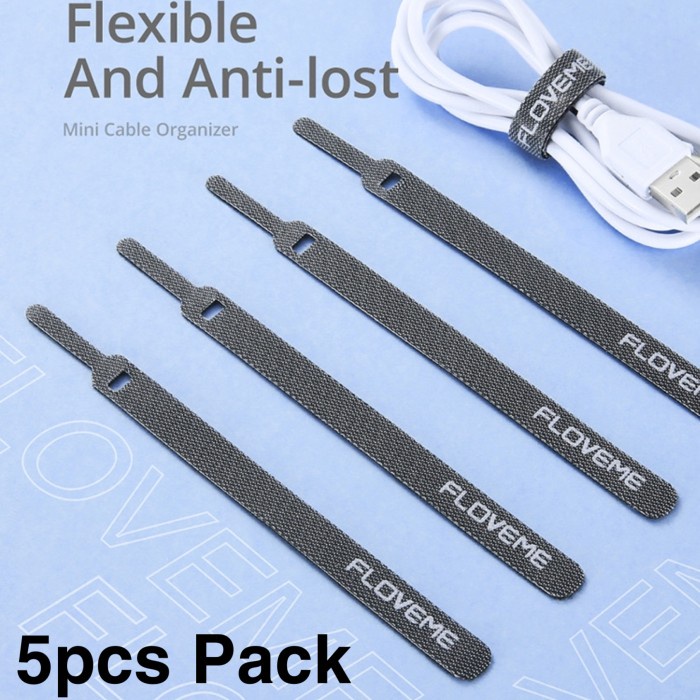 

PEREKAT-PENGIKAT- FLOVEME VELCRO CABLE TIE ORGANIZER 5PCS CORD STRAP PENGIKAT KABEL ISI5 -PENGIKAT-