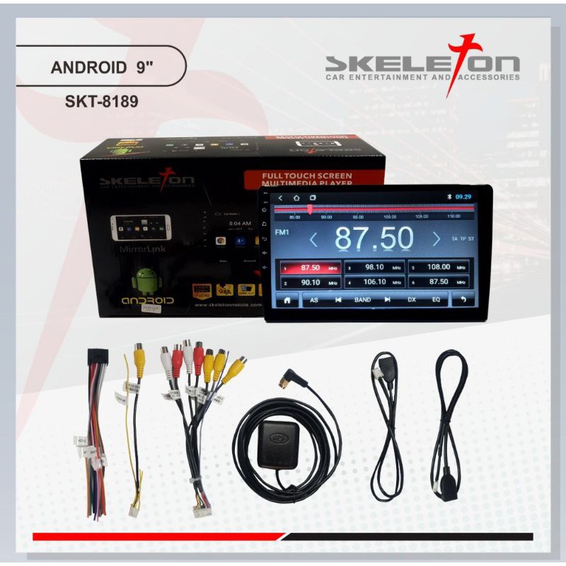 Voice Commad Head Unit Android 9 inch Skeleton 8189 1GB/32GB