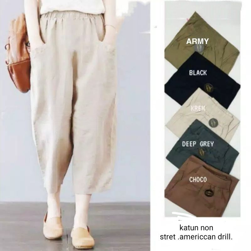 CELANA KOREA TERBARU SASHA PANTS WILLOW PANTS / CELANA BAHAN