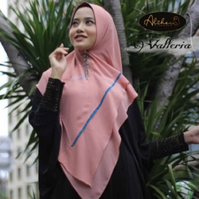 ALZHEA Hijab Instant Premium - VALLERIA Sifon Ceruty - Hijab Syar'i Premium / Kerudung Instant Ori