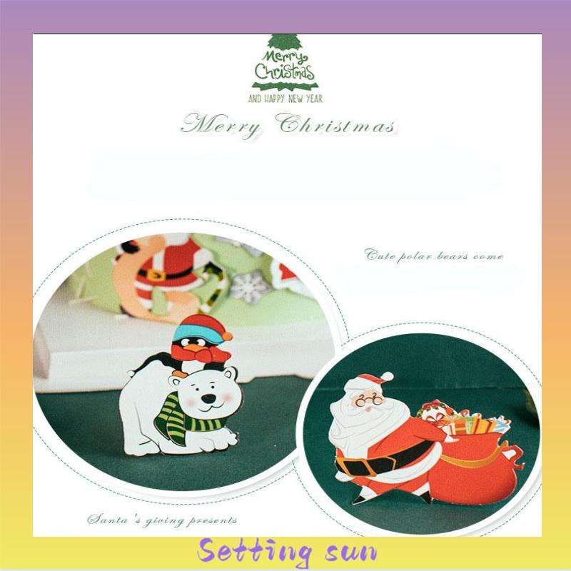 1 Set 7 Styles Topper Kue Desain Merry Christmas Bahan Akrilik Untuk Dekorasi Natal TN