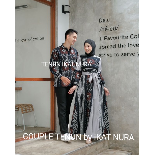 ( READY STOK ) DRES SABRINA Couple Tenun Lebaran Baju Kondangan