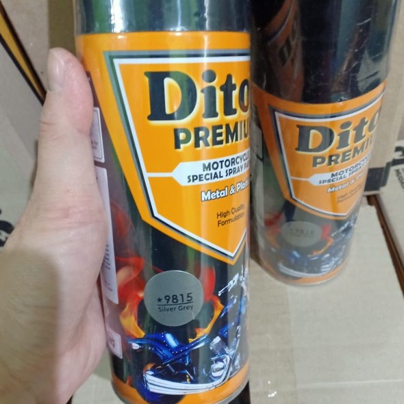 Pilok Pilox DITON Premium 9815* Silver Grey (GUN METAL) Velg &amp; Engine Part Colours  (400cc / 400ml)