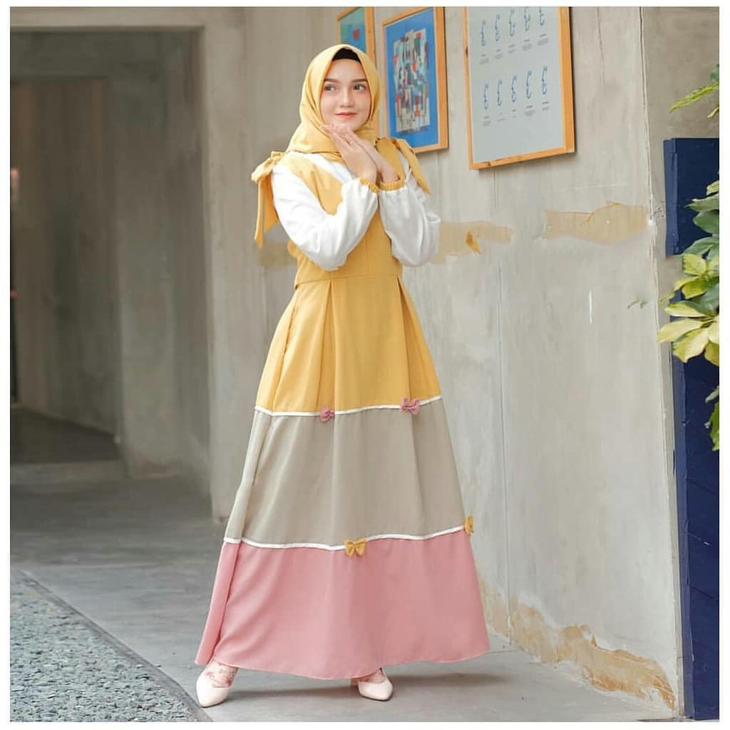 Dianka Maxi Size S M L XL Dress Baju  Muslim  Pakaian 