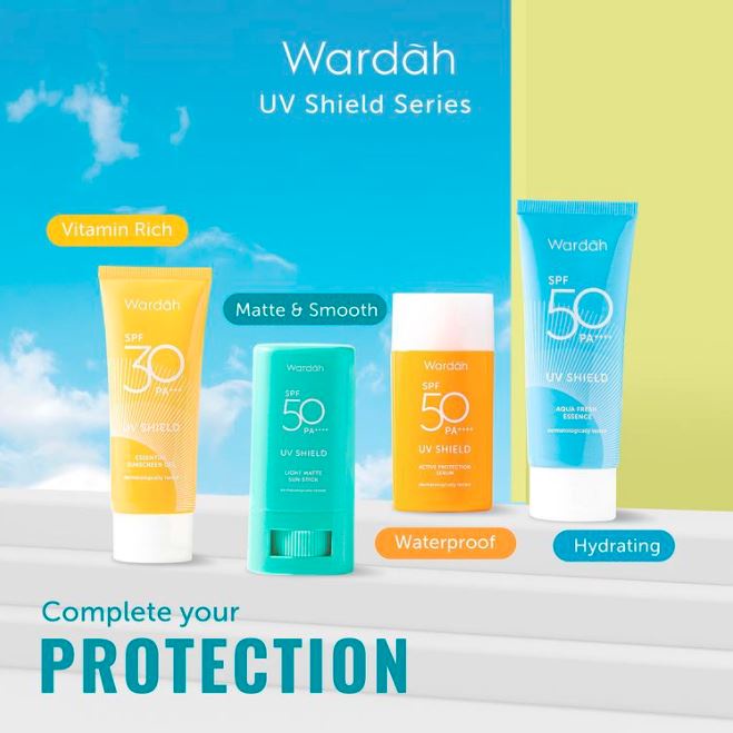 Wardah UV Shield Essential Gel SPF 30 Sunblock Sunscreen Sun Care Aqua Fresh Active Protection Light Matte Sun Stick SPF 50