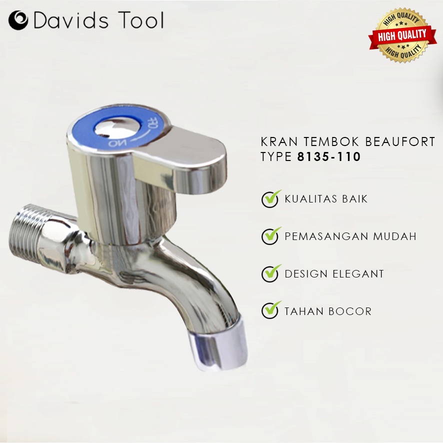 Kran Tembok Keran Kamar Mandi Stainless Dapur Beaufort 8135 110