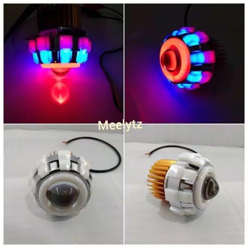 Lampu LED projie mini ubur-ubur 2.5 inch motor mobil projie Middle mini IDSHOPP