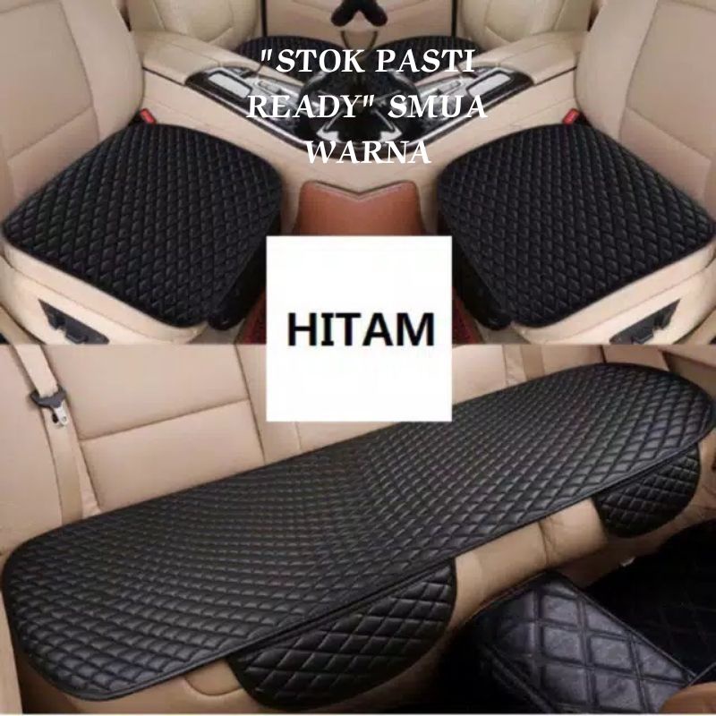 Alas duduk jok mobil 3 in 1 bahan PREMIUM LEATHER KULIT SINTETIS