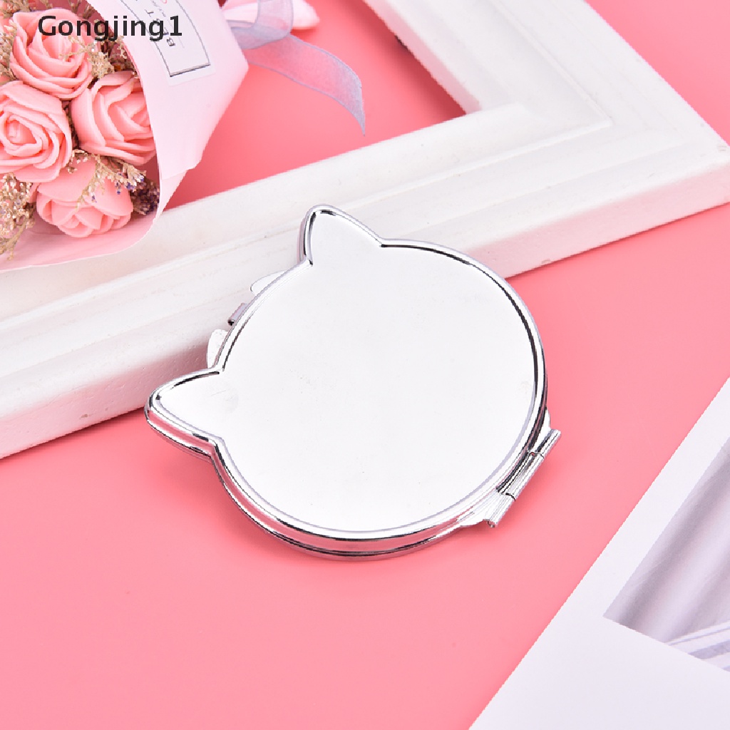 Gongjing1 Cermin MakeUp Compact Dengan Kaca Pembesar Untuk Travel