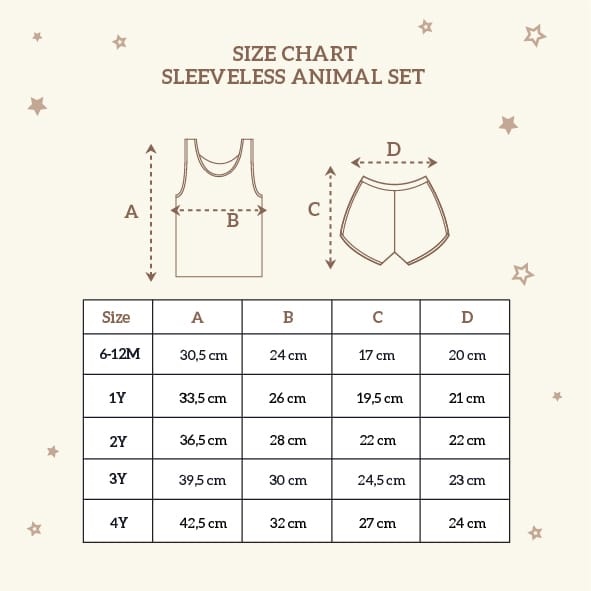 LITTLE PALMERHAUS (1pcs) Sleeveless Animal Set