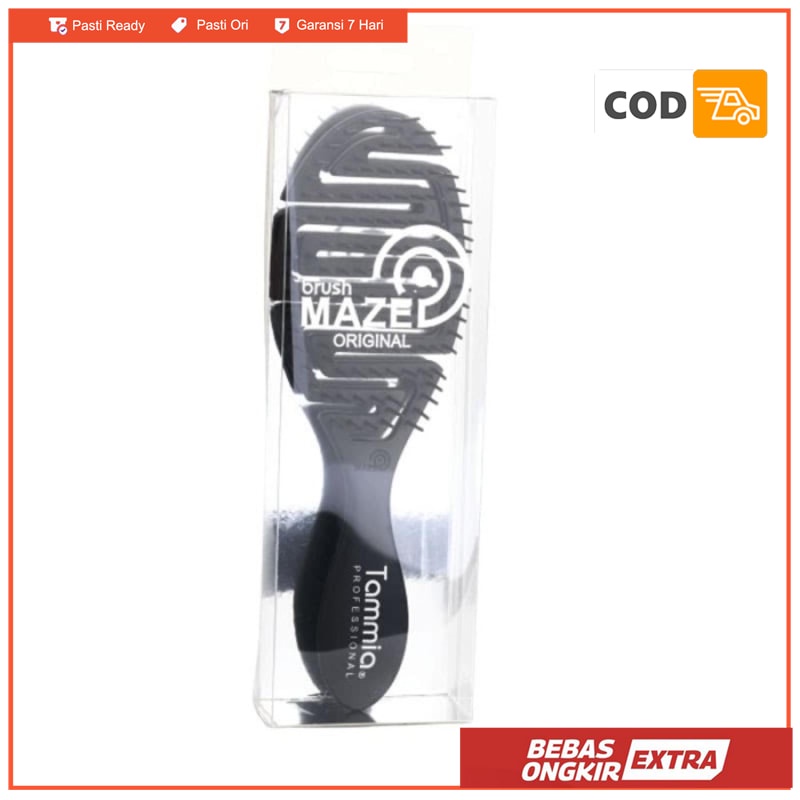 Tammia Maze Wonder Flex Brush OVAL BLACK - Sisir Rambut