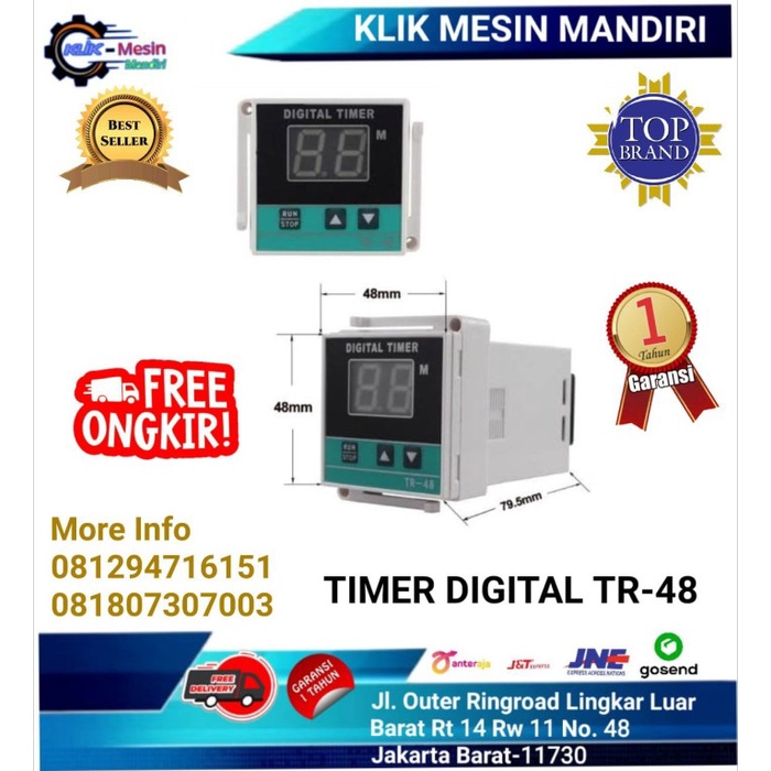 Timer Digital Oven Deck Gas TR-48 Sparepart Oven Gas Otomatis