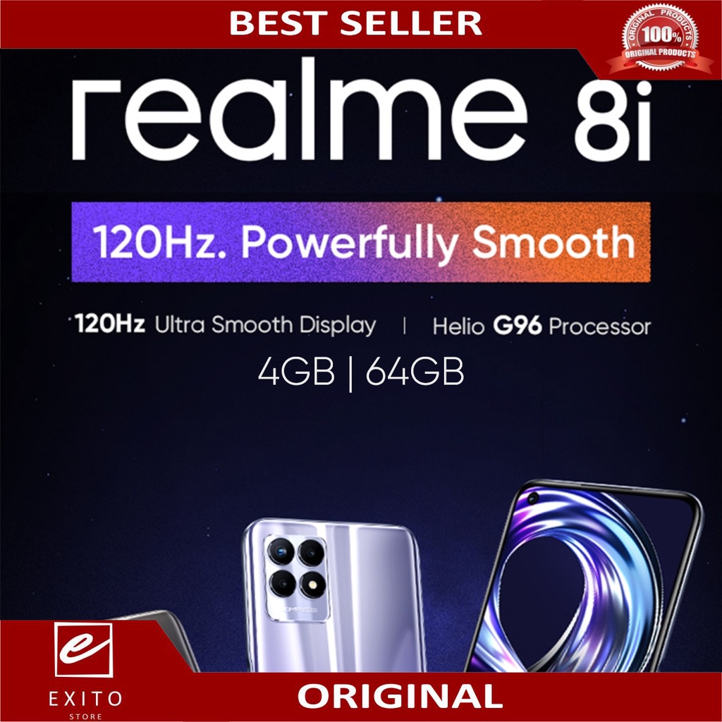 REALME 8I RAM 6/128 GB GARANSI RESMI REALME 8 I RAM 4/64 GB RESMI ORI