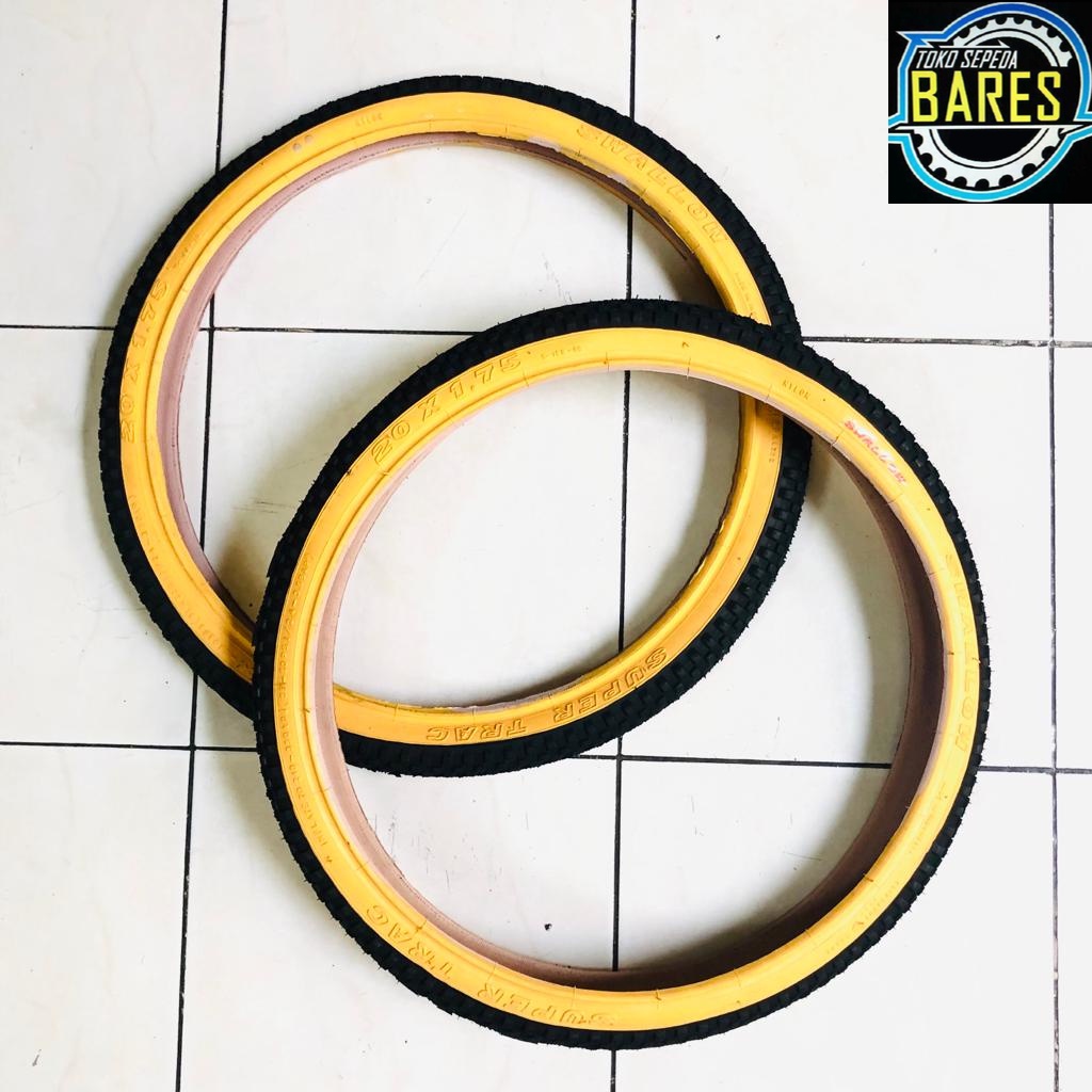 Ban Luar Sepeda MTB / Lipat / BMX / Mini CTB Anak Swallow 20 x 1.75 Hitam Kuning