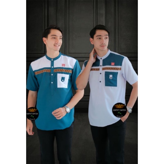 BAJU KOKO MUSLIM KURTA DEWASA TERBARU 2023 LENGAN PENDEK UKURAN JUMBO M - XXXL  BAHAN COTTON ADEM SERAP KERINGAT