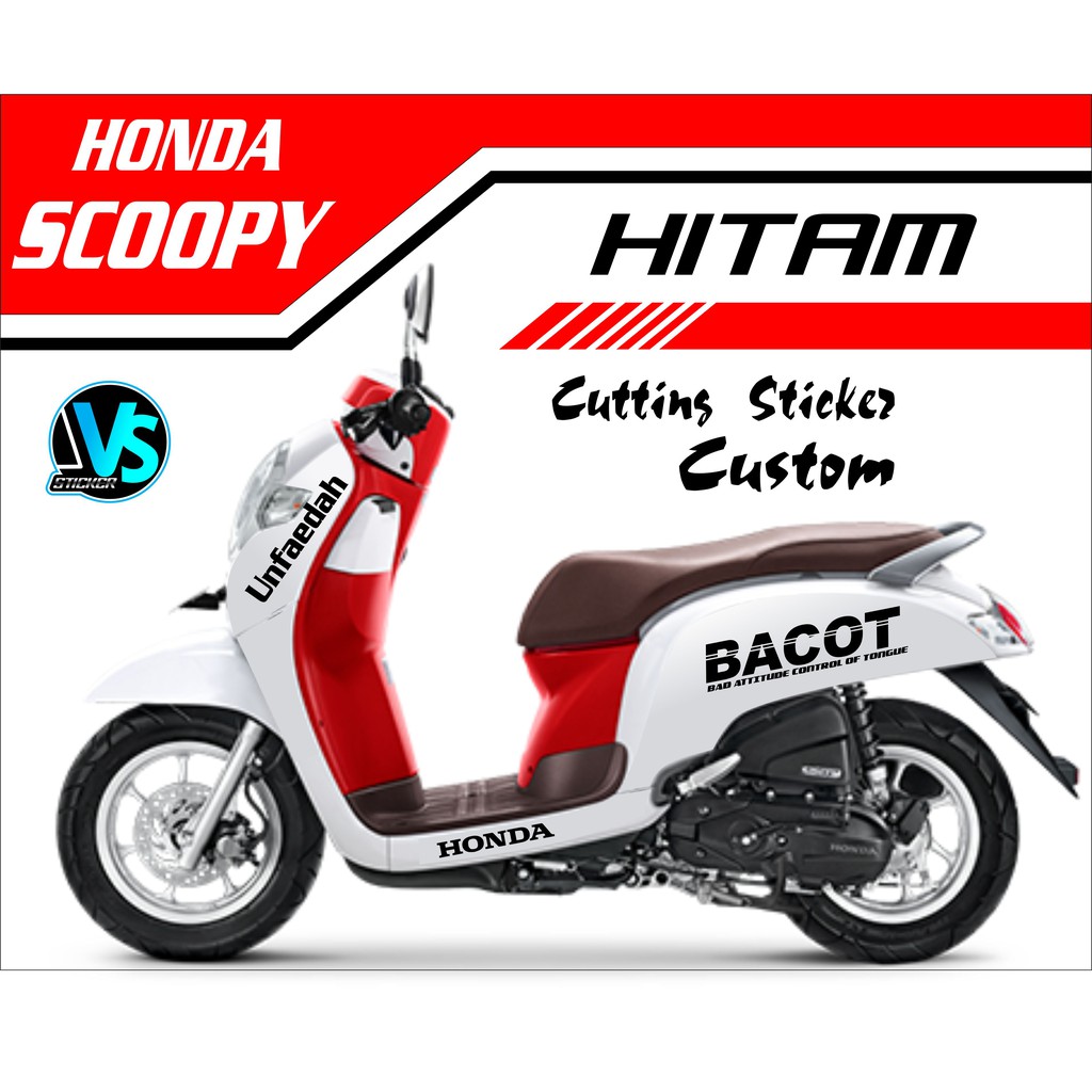 Stiker BACOT Cutting Sticker Honda Scoopy